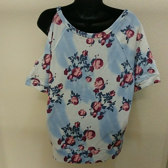 Venus Floral Cold Shoulder Sweatshirt - Picture 5 of 8